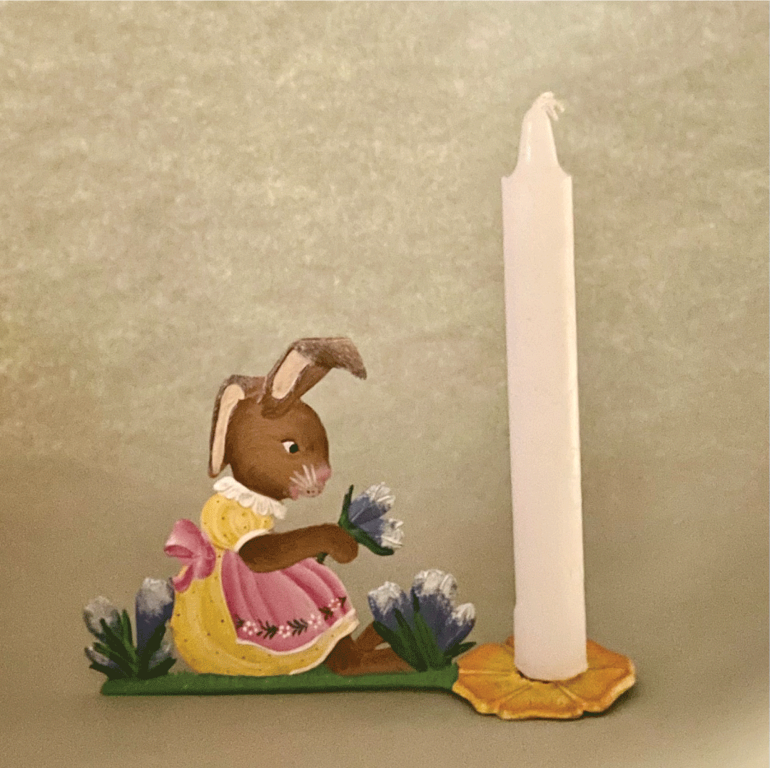påskepynt i tin med fine blomster